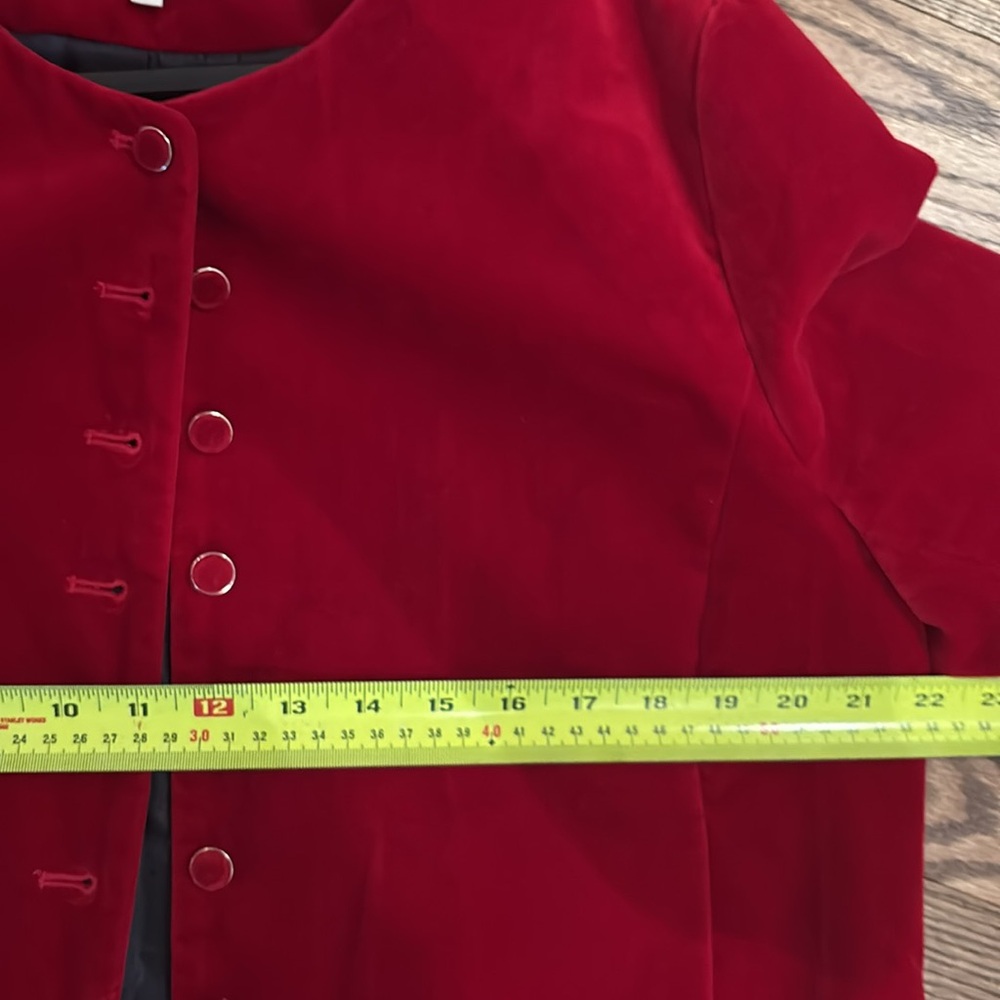 Sezane Red Marlys Button-Front Jacket - Picture 12 of 13